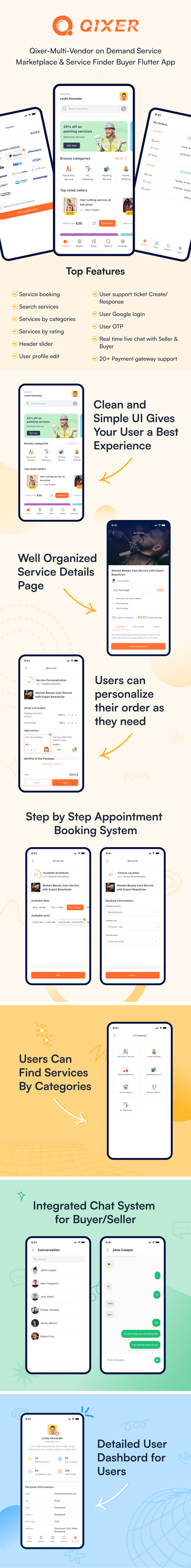 Qixer - Multi-Vendor On demand Service Marketplace and Service Finder Buyer Flutter App - 4